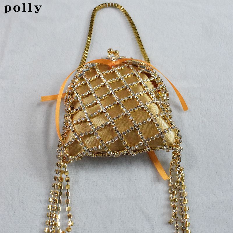 Manufactor customized Europe and America diy Water drill bag net red mini/ Mini Handbag banquet Lipstick
