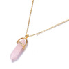 Necklace, pendant, fuchsia quartz crystal, European style, wholesale