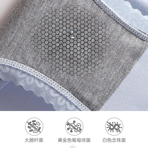 80 Count Lenzing Modal Women's Underwear Seamless Graphene Antibacterial Large Size Lace Sexy Girls Briefs