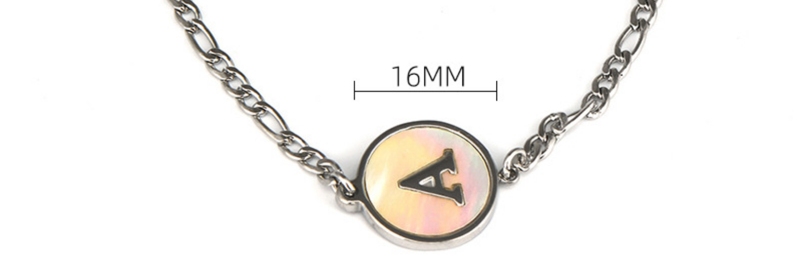 Simple Style Letter Stainless Steel Inlay Shell Bracelets display picture 3