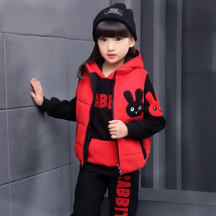 Демисезонный детский пуховик, спортивный комплект, детская одежда, в западном стиле, в корейском стиле, подходит для подростков, 3 предмета, сделано на заказ