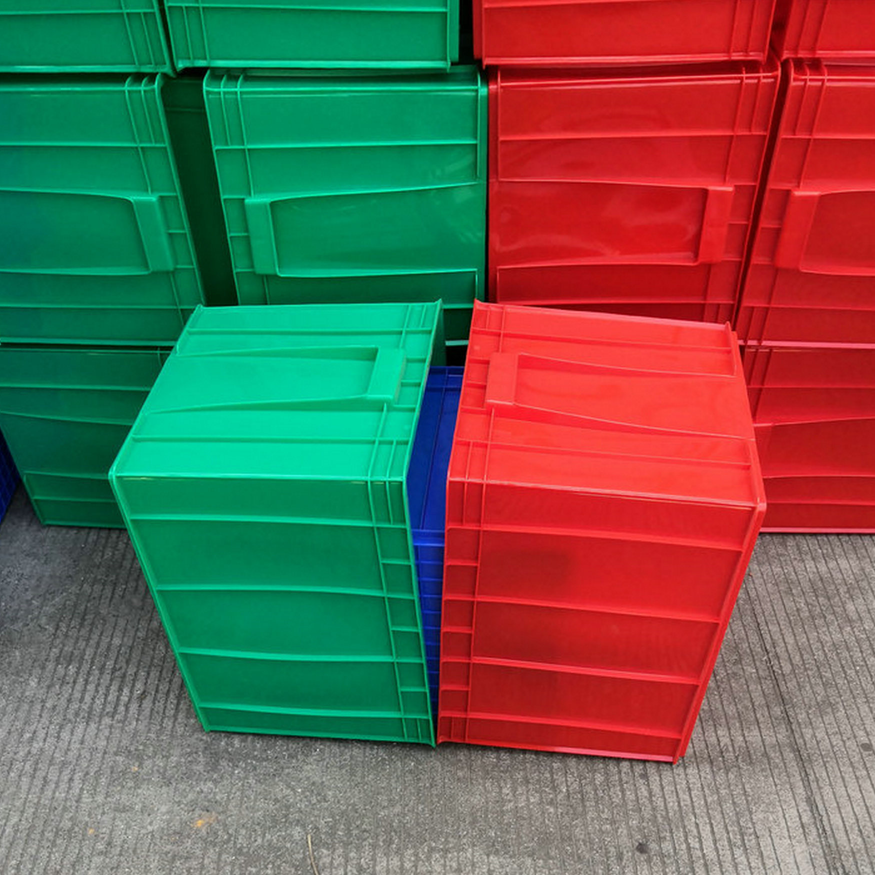 10号塑料周转箱带盖物流塑胶箱10#可配盖塑料框密封物料胶箱子