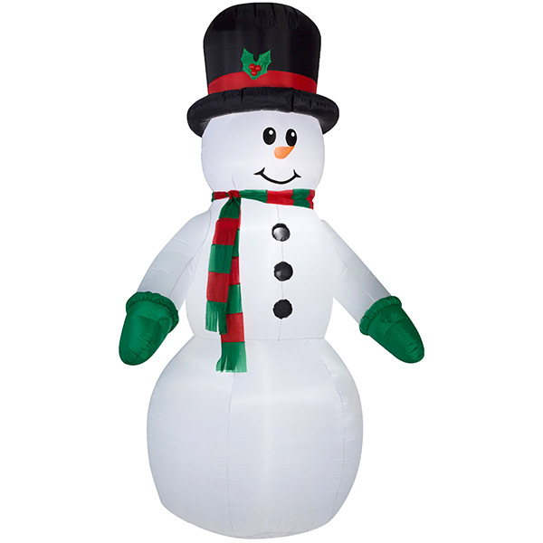 全优能节日充气圣诞老人礼品庭院装饰品防水LED发光胡须圣诞老人