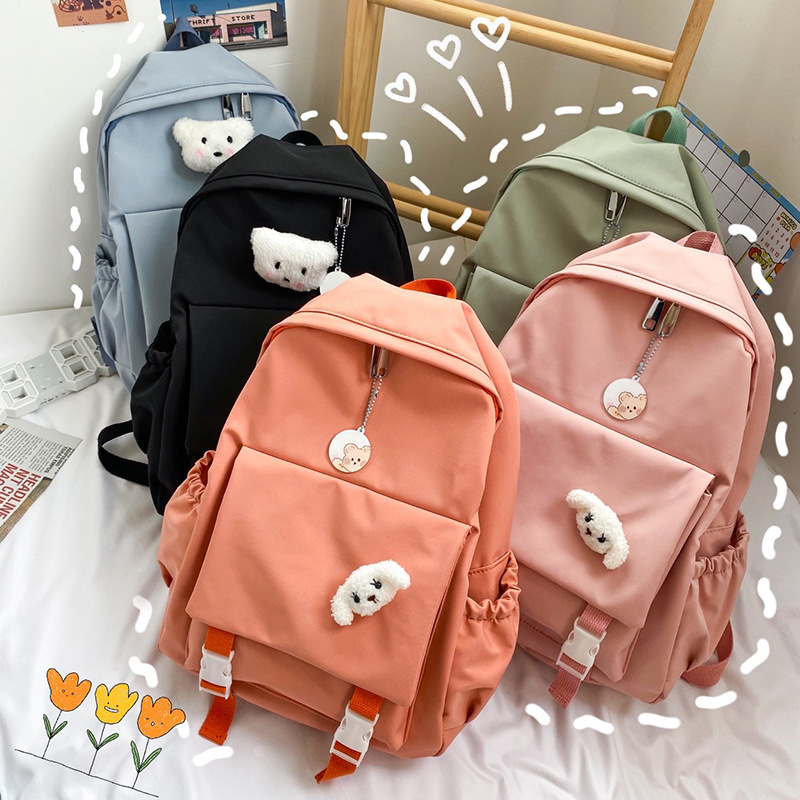 Korean girl ulzzang vintage girl student lovely Cartoon Simplicity leisure time High-capacity Backpack