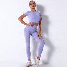 double-sided nylon high waist quick-drying pocket sports two-piece NSNS23236