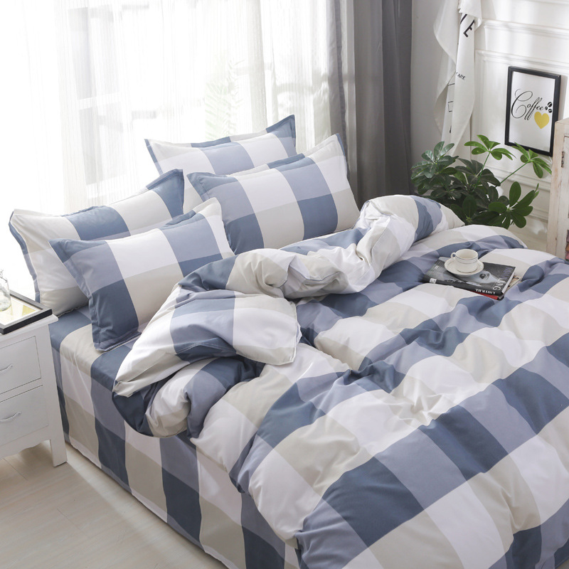 new pattern thickening Twill Brushed Four piece suit Double sheet Quilt cover The bed Supplies Four piece suit