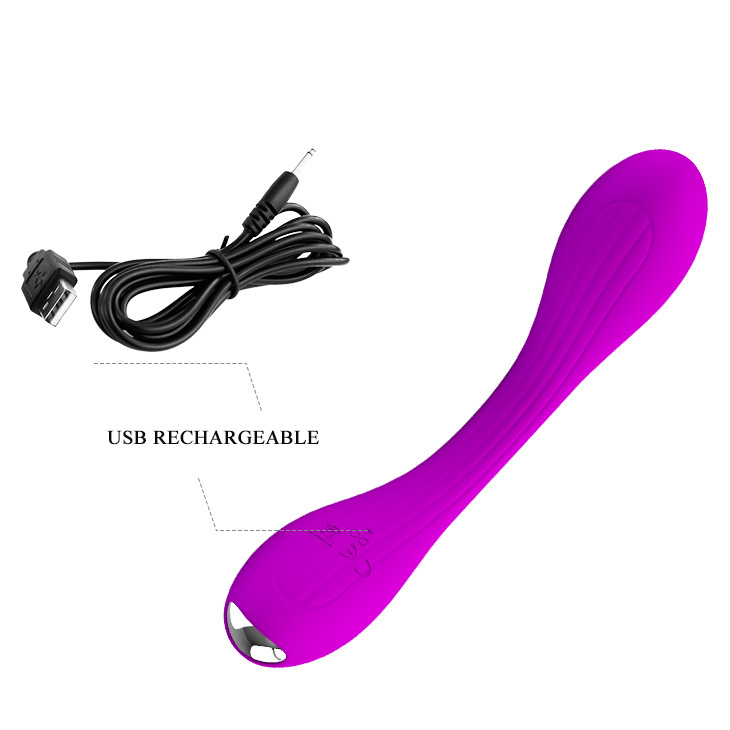 Dual Head Silicone Vibrator Waterproof Rechargeable Adult Toy_voghion.com