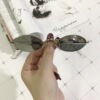 Metal retro sunglasses, fashionable marine glasses solar-powered, European style