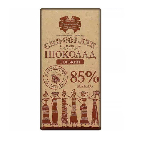 Russian dark chocolate Comenaka chocolate 90g pure cocoa butter dark chocolate wholesale