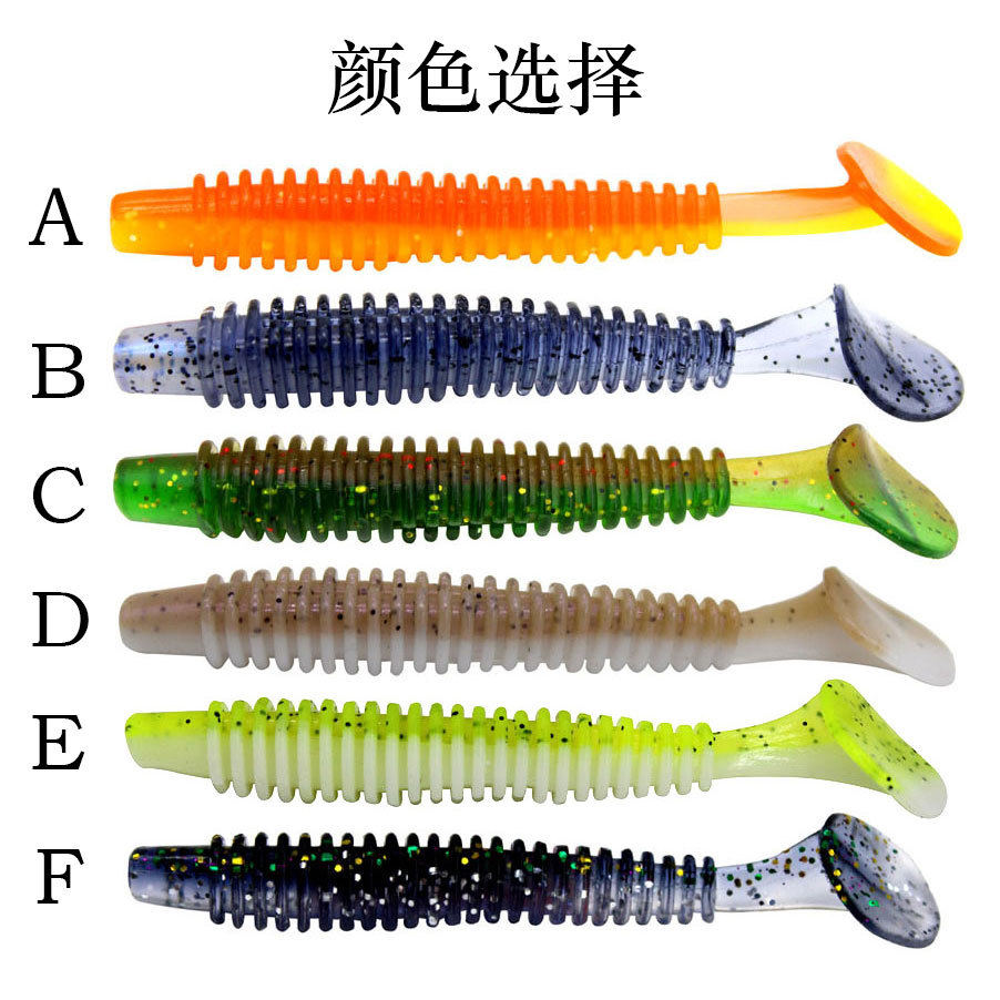 50 PCS Small Paddle Tail Fishing Lures Soft Baits Bass Trout Fresh Water Fishing Lure