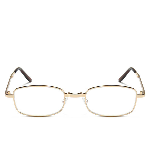 New European and American Cross-Border Folding Presbyopic Glasses for Men – Metal Anti-Blue Light Presbyopic Eyewear, Portable Design for Seniors – Factory Wholesale