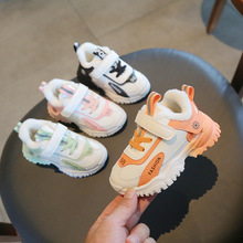 一件代發女童加絨棉鞋寶寶學步運動鞋1-6歲鞋加絨保暖冬季批發3潮