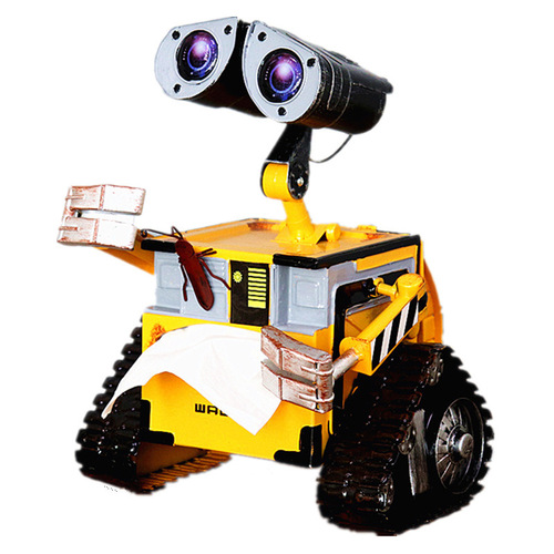 WALL-E robot model metal paper box retro creative living room tissue box wrought iron ornament gift
