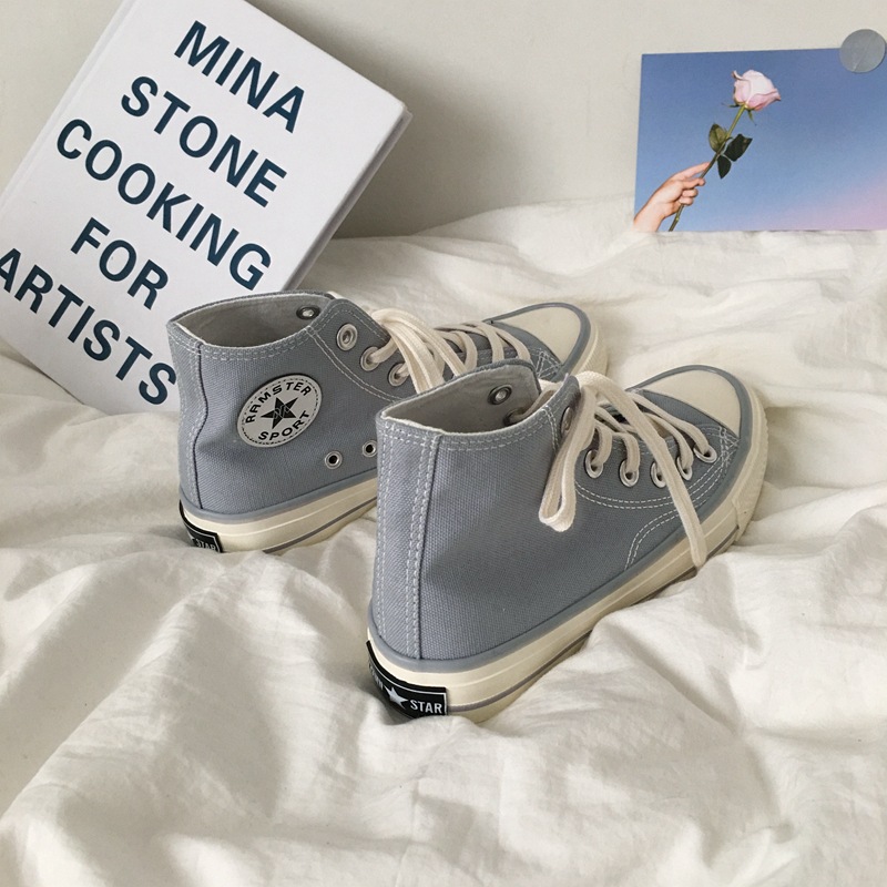 Vilenjasto ružičaste visoke platnene cipele za žene iz 1970-ih, korejska verzija, ULZANG studentske svestrane visoke cipele za boarding_voghion.com