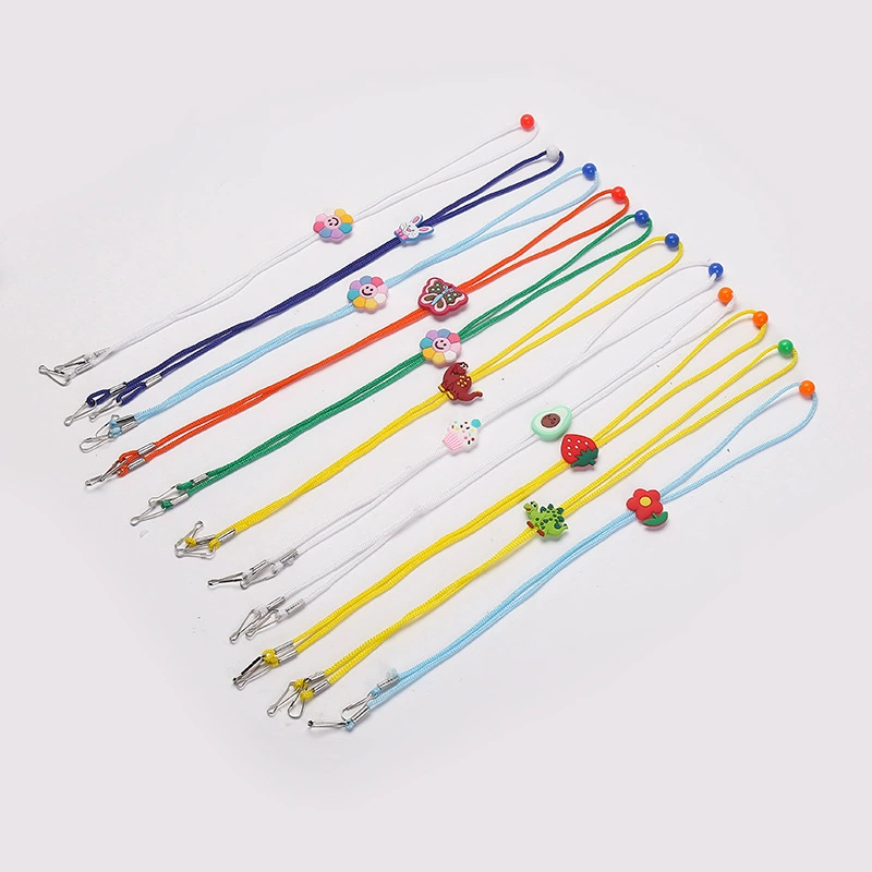 Регулируемая маска мультяшный цветной эластичный шнур, детский шнур с защитой от потери, противоскользящая удлинительная маска с защитой от вытягивания, шнур