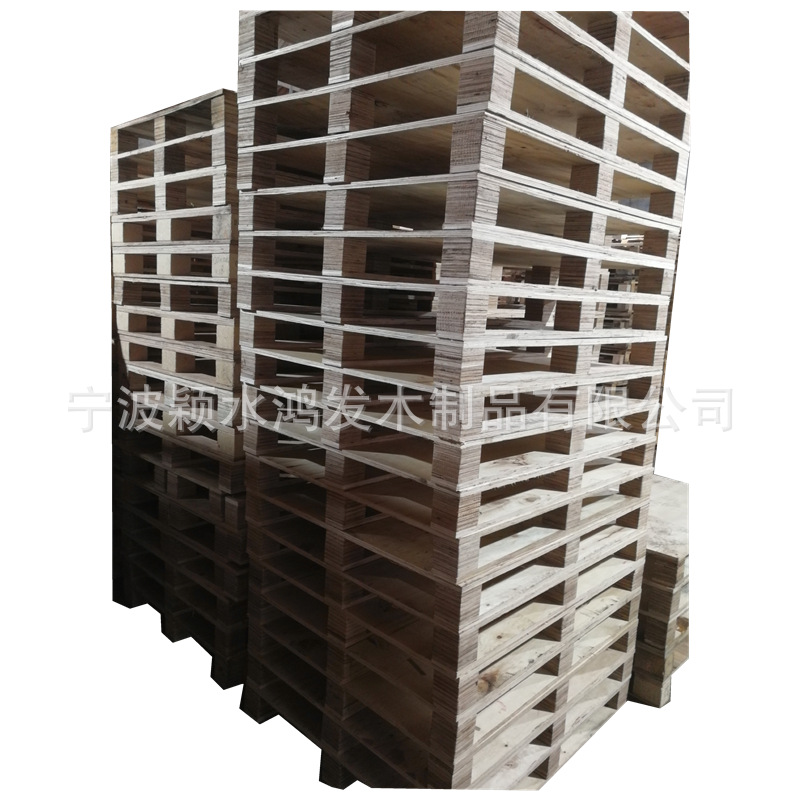 宁波发货可做免熏蒸托盘外贸免检疫胶合板多层板木栈板四面进叉