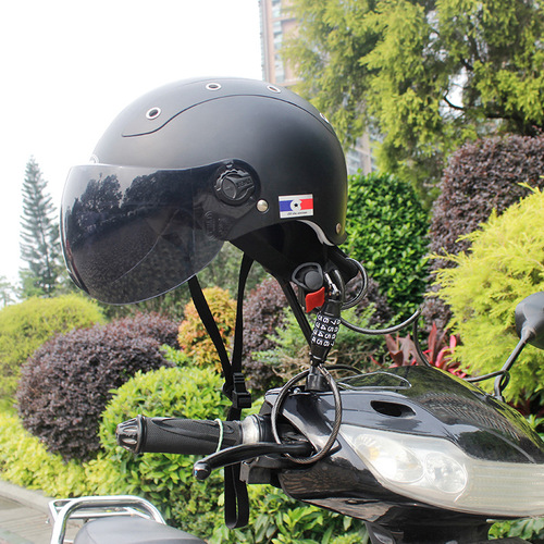 Wholesale wire rope lock digital password lock electric vehicle helmet lock motorcycle anti-theft lock mountain bike lock