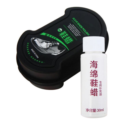 Sponge shoe wax leather shoe brightening leather maintenance oil sponge shoe polish replenishing oil colorless brightening oil