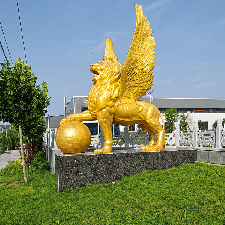 厂家锻铜铸铜雕像 公司酒店门口动物铜雕景观摆件 铸铜狮子雕塑
