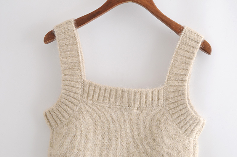 wholesale autumn costume jewelry button knitted camisole top  NSAM6257