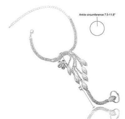 供应欧美时尚波霍水晶赤脚凉鞋脚趾环.异国情调沙滩女性脚链脚戒