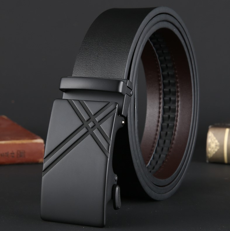 工厂直销男士皮带真皮自动扣腰带简约潮流男百搭休闲商务西装裤带|ms