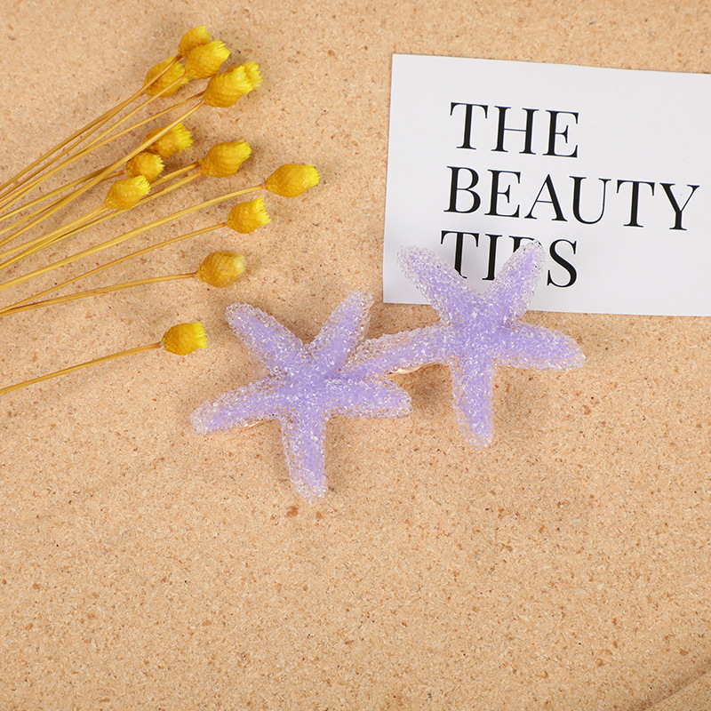 Cute Starfish Alloy Resin Hair Clip 1 Piece display picture 3