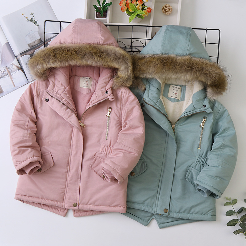 Simple Style Solid Color Cotton Blend Girls Outerwear display picture 1