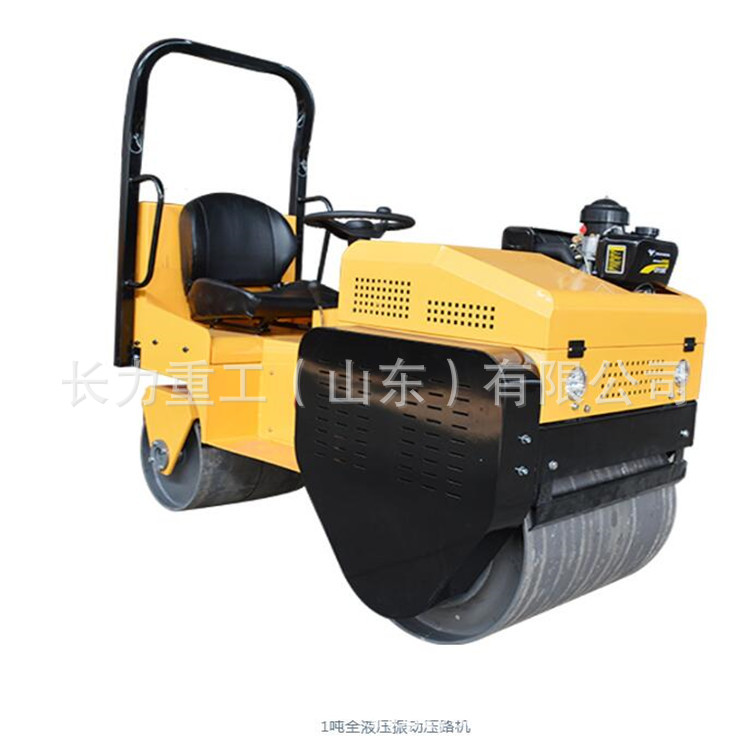 现货供应全液压振动压路机 1吨座驾式双钢轮压实机 公路修补设备