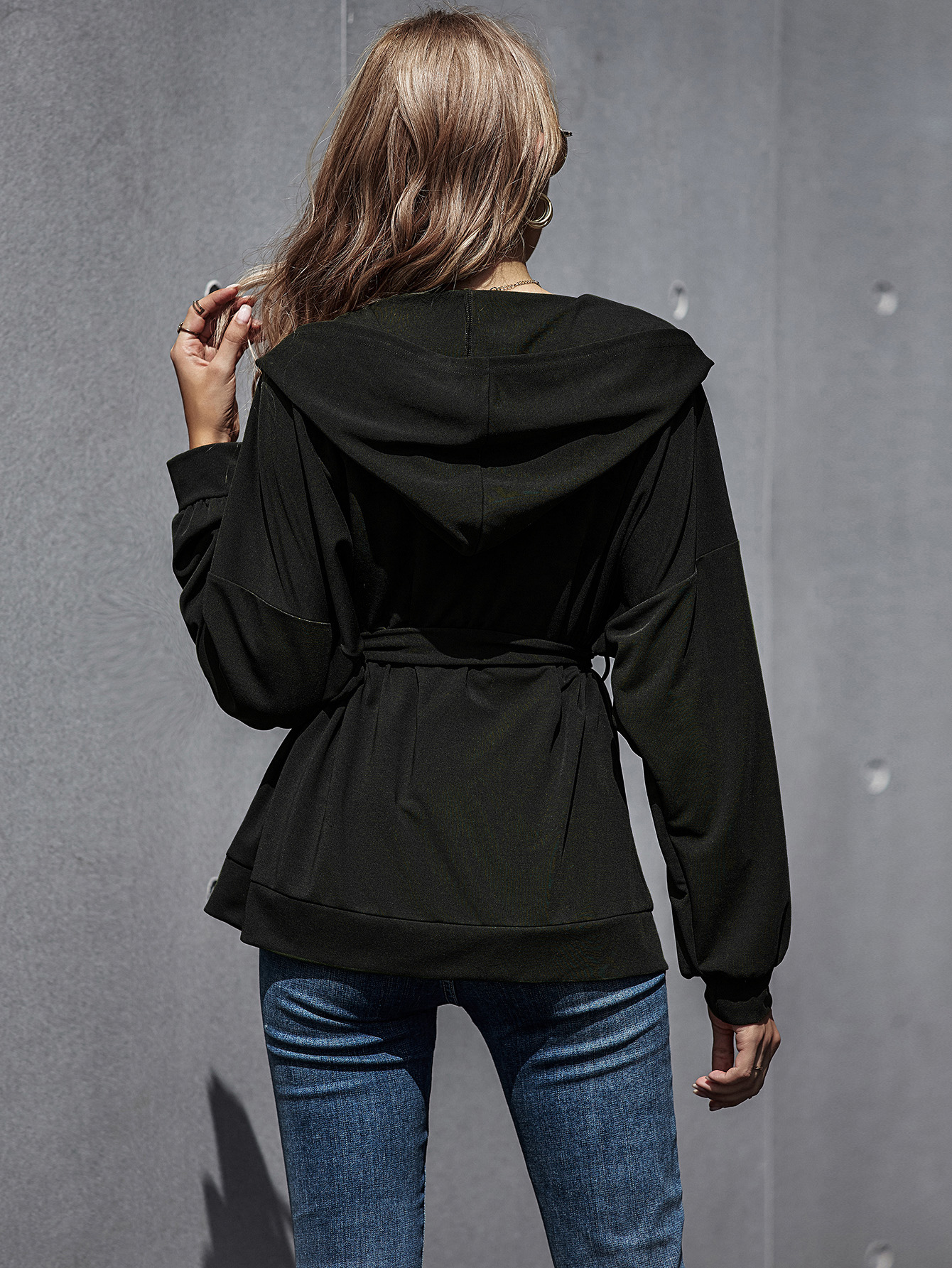 fall/winter new loose slim slim tooling high waist fashion casual sports long sleeve jacket  NHDF86