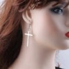 Accessory, big retro earrings, European style, simple and elegant design