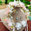 Cute hair accessory handmade for bride suitable for photo sessions, flowered