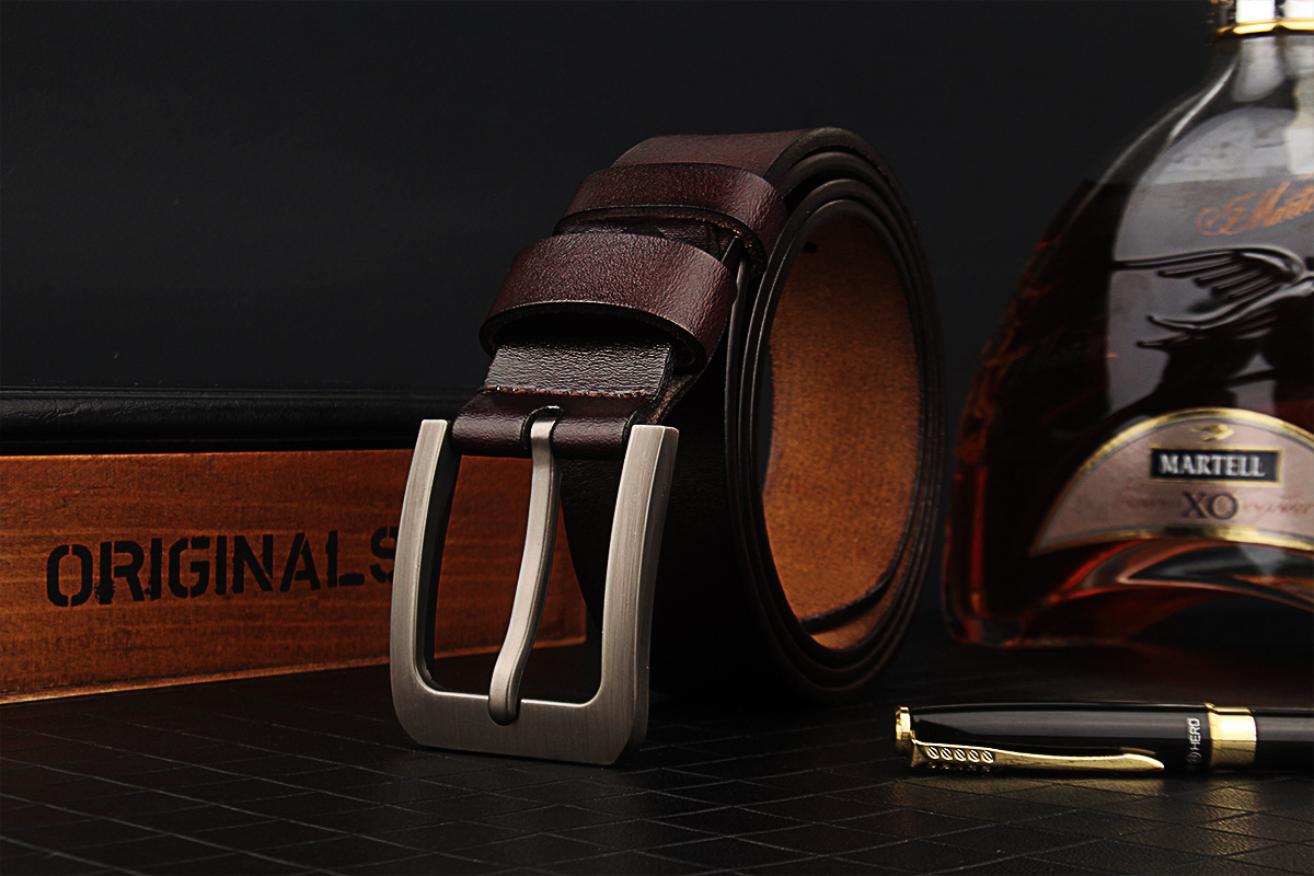 Men's genuine leather extended large size belt pure cowhide export model, specializing in the production of extended men's genuine leather belts