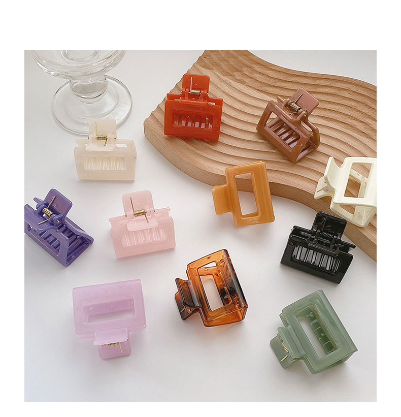 Acrylic, Resin Material Solid Color Pattern Sweet Women'S Solid Color Arylic Resin Hair Claws
