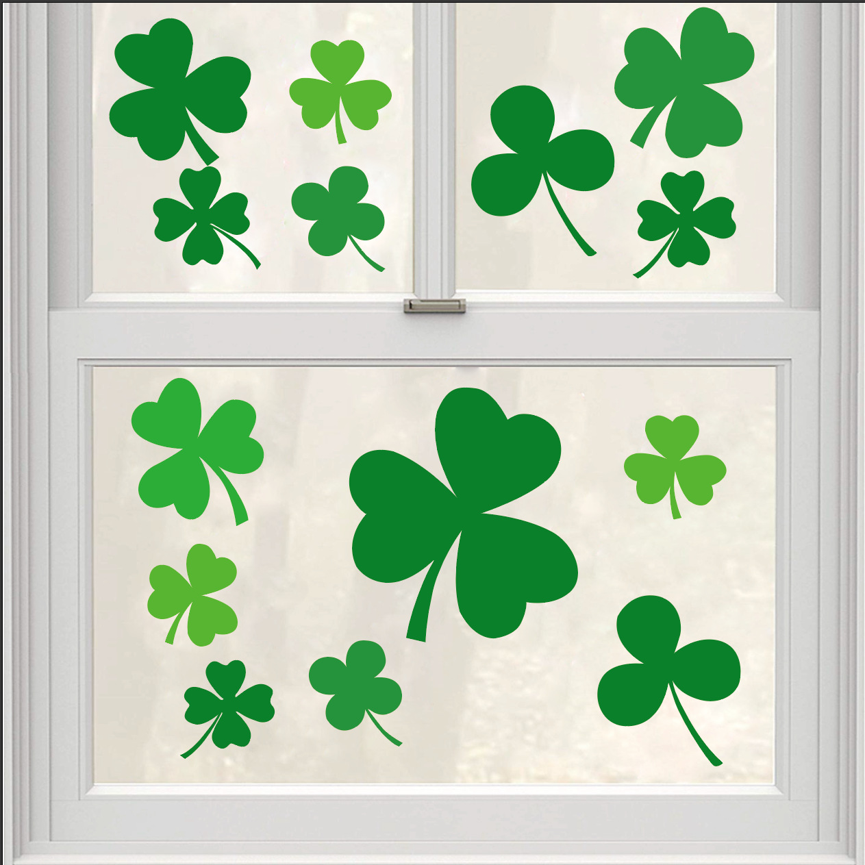 Casual Four Leaf Clover PVC Wall Sticker Wall Art display picture 4