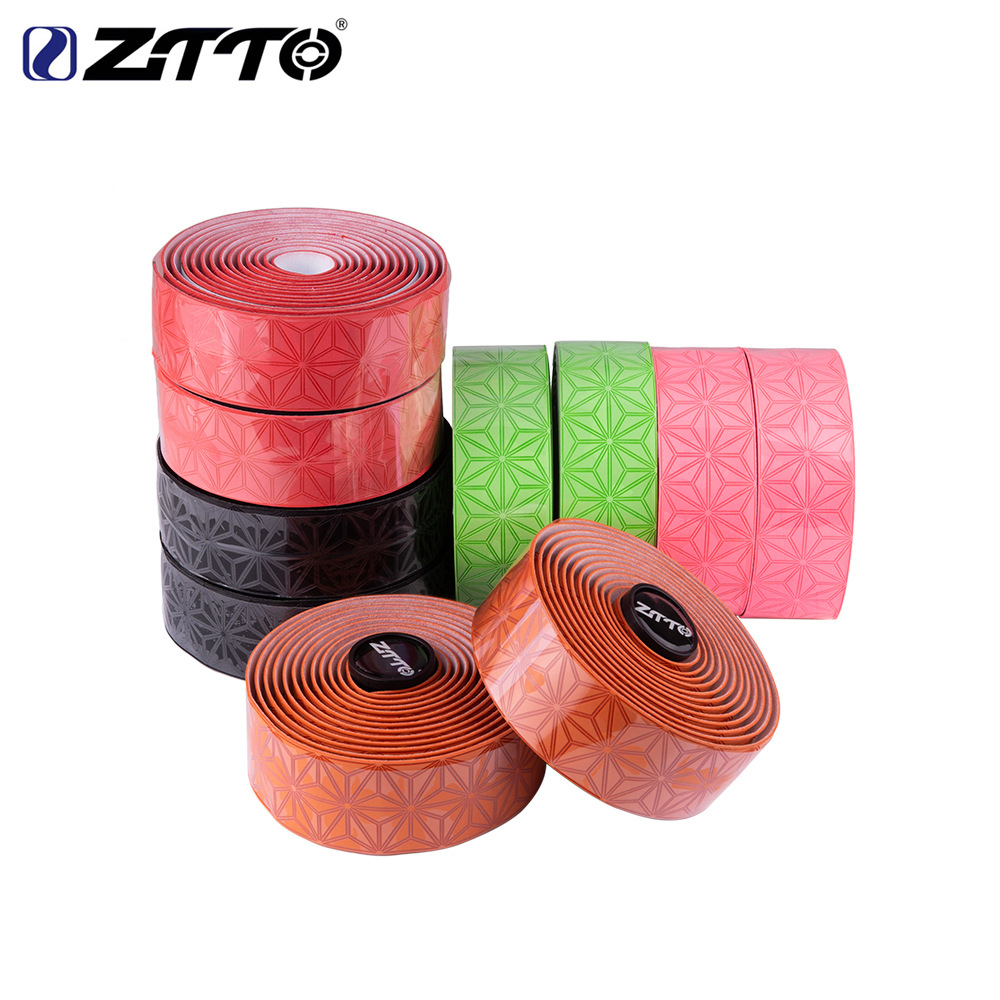 Cinturón de manija de bicicleta de carretera ZTTO cinturón de bicicleta voladora muerta, mango curvo, cinturón de envoltura antideslizante que absorbe el sudor, cinturón de crisantemo de cuero pegajoso