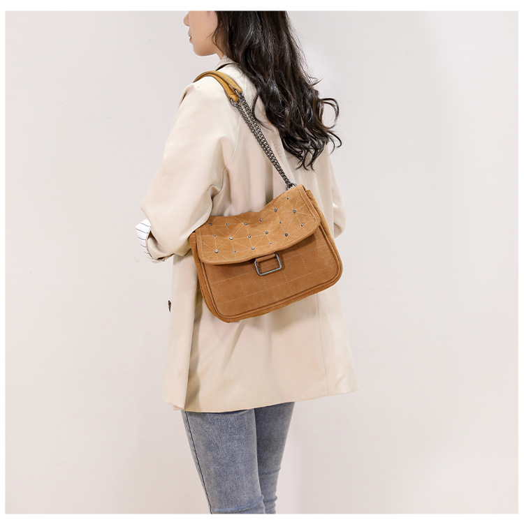 Women's Small All Seasons Pu Leather Solid Color Fashion Square Flip Cover Shoulder Bag display picture 2