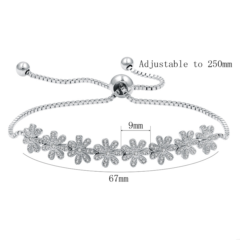 Adjustable elegant bracelet with zircon