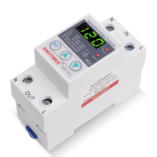 SVP-912 110V 120V Adjustable Smart Self-Resetting Over/Under Voltage Protector Automatic Reset Switch 40A