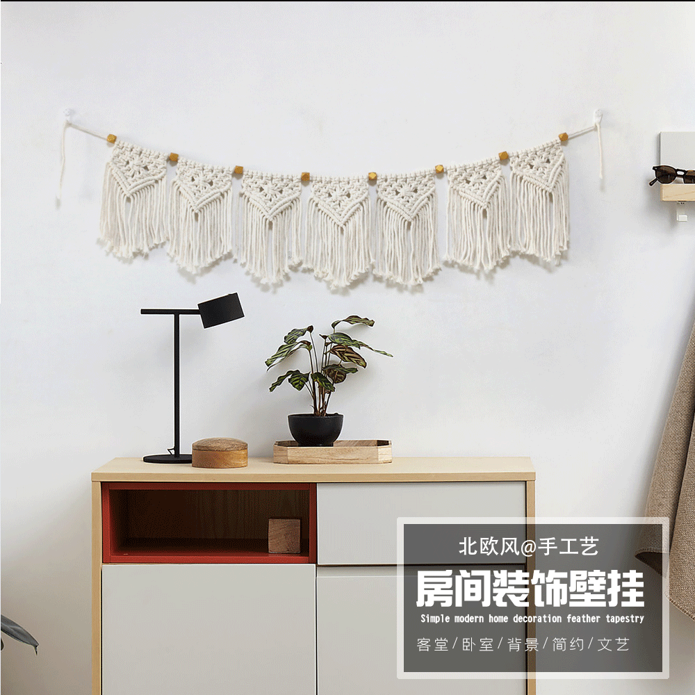 Neue Raumdekoration, Wandteppich, Vorhangweberei, Kunsthandwerk, Nachttischanhänger, Heimhintergrund-Wanddekoration_voghion.com