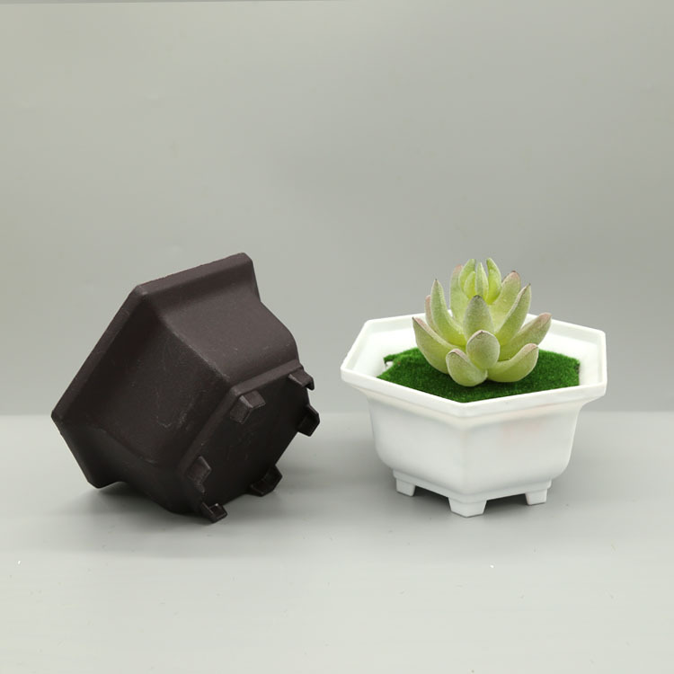 The manufacturer supplies P007 weighted foam plastic flower POTS and flocked artificial flower POTS detail image 4