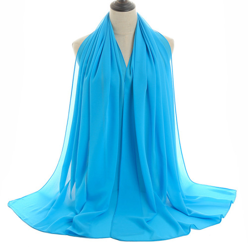 Refreshing and breathable pearl chiffon bubble scarf Malaysia's new breathable chiffon gauze scarf YW16