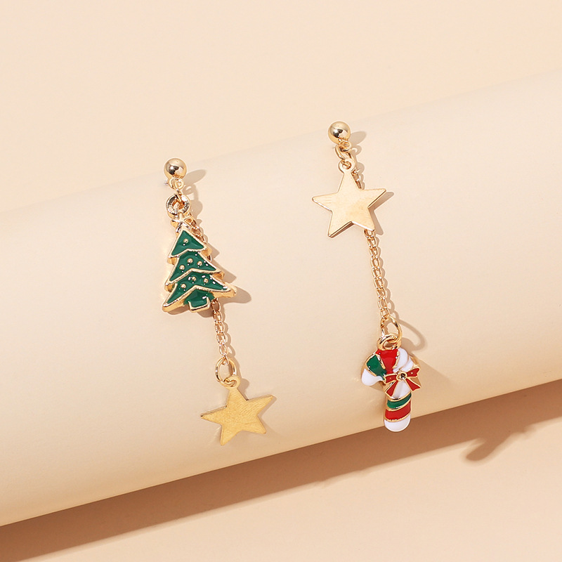 5g Weight Earrings Classification Wedding, Travel, Birthday, Festival Occasion Women'S Gender Long Tassel Christmas Fashion Star Earrings 3