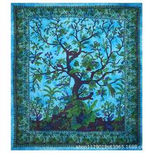 挂毯一件代发亚马逊挂布绿色生命之树壁毯印度曼陀罗家居背景布