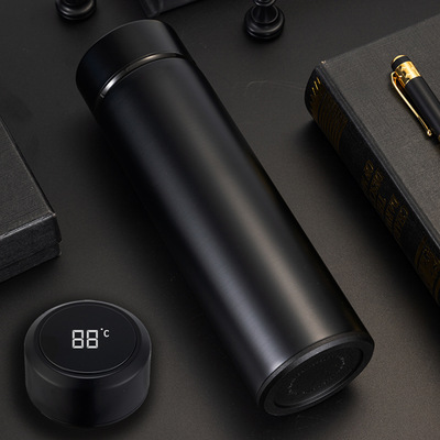 vacuum cup intelligence Temperature display temperature Water cup 304 Stainless steel business affairs Tea Strainer glass Lettering customized LOGO