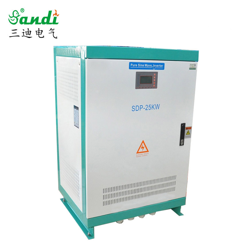 供应可带市电旁路输入足功率光伏发电系统家用太阳能逆变电源25KW