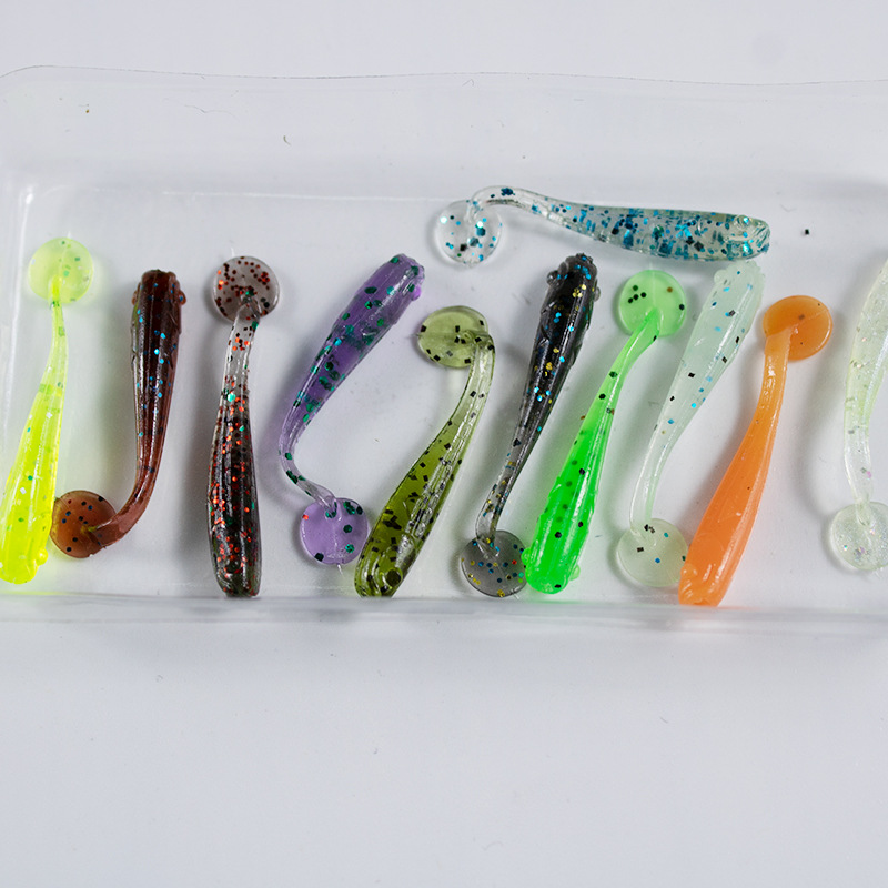 Small Paddle Tail Fishing Lure 35mm 5g Soft Baits Fresh Water Bass Swimbait Tackle Gear