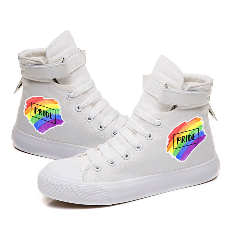 Unisex Casual Rainbow Round Toe Canvas Shoes display picture 5