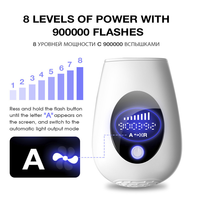 Factory Direct Sale 900,000 Times Electric Hair Removal Device Whole Body Facial Shaver Laser Hair Removal Device Hair Removal Machine