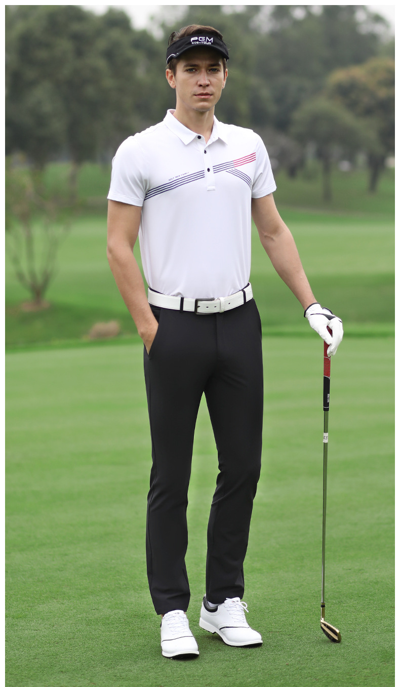 Quần golf nam dài mùa hè PGM thoáng khí ôm dáng — Quần dài màu xám KUZ083, Quần dài đen KUZ083, Quần dài màu trắng KUZ083 chi tiết 20
